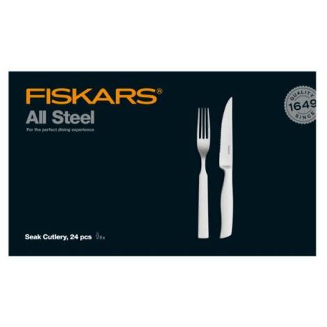 FISKARS All Steel steak evőeszköz készlet (24 részes)