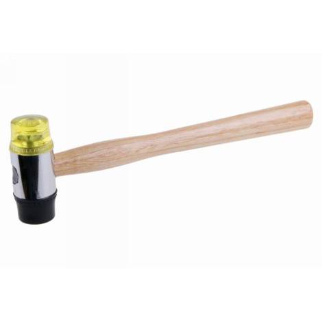 Domborító kalapács 300 g fa nyél 35 mm fekete-sárga