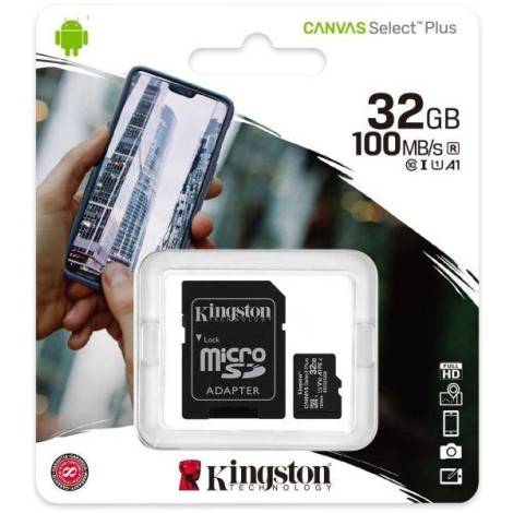 Kingston 32GB Canvas Select Plus Class 10 UHS-1 microSDHC memóriakártya Dual Pack